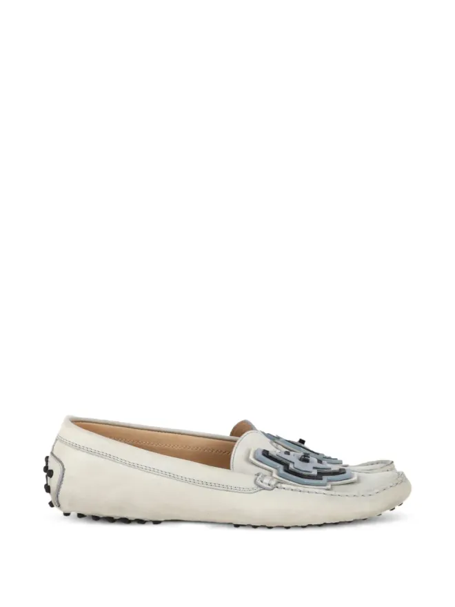Tod's Vintage Tod's Vintage ヌバック アプリケーション ディテール ローファーの商品画像