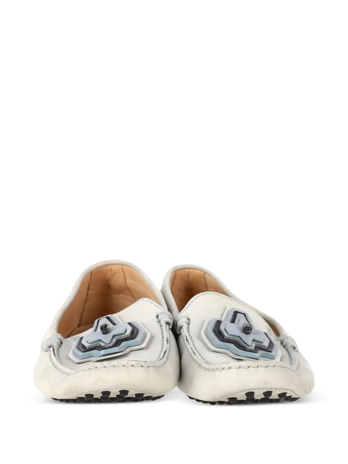 Tod's Vintage ヌバック アプリケーション ディテール ローファー - 画像5