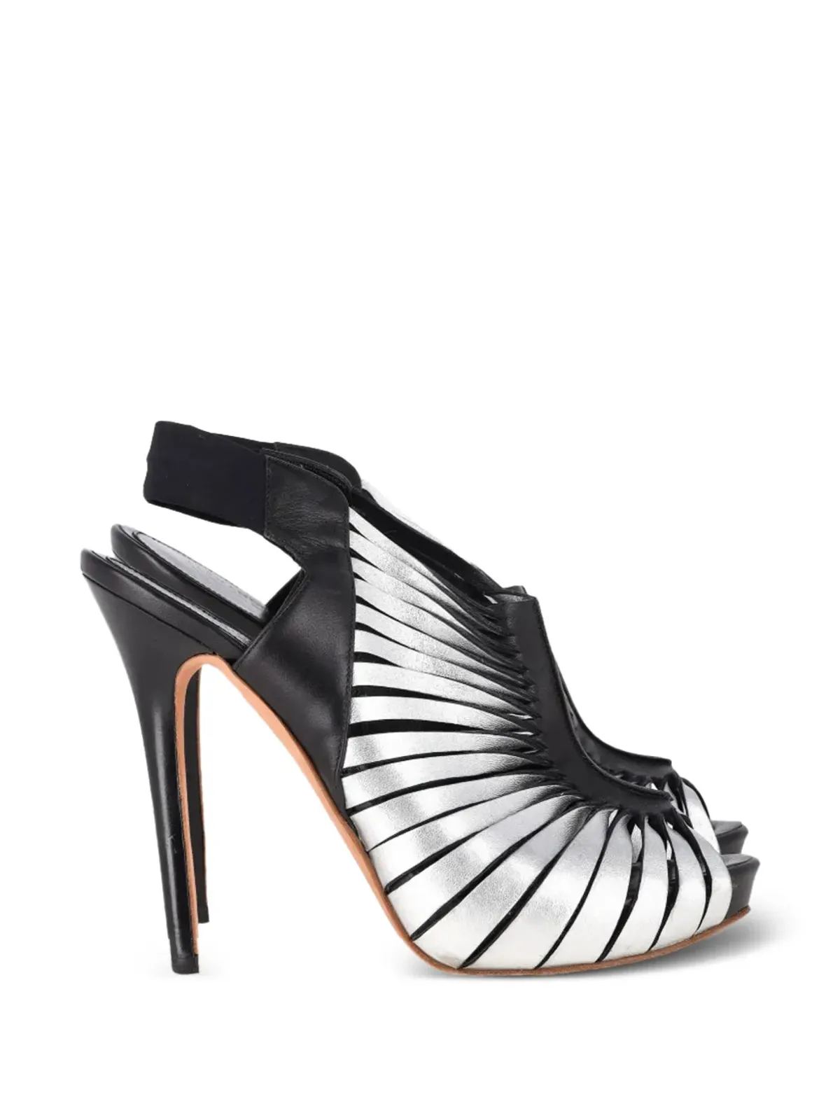 Alexander McQueen ビンテージ ピープトゥー・スリングバック・パンプス - ブラック - 画像1