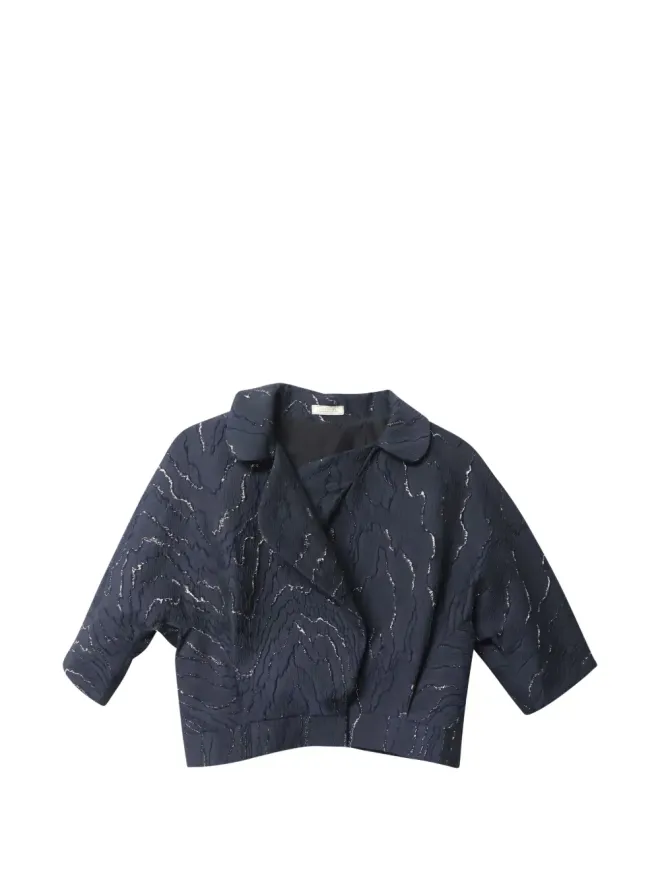 Nina Ricci Pre-Owned Nina Ricci Pre-Owned ジャカード織り3/4袖ジャケットの商品画像