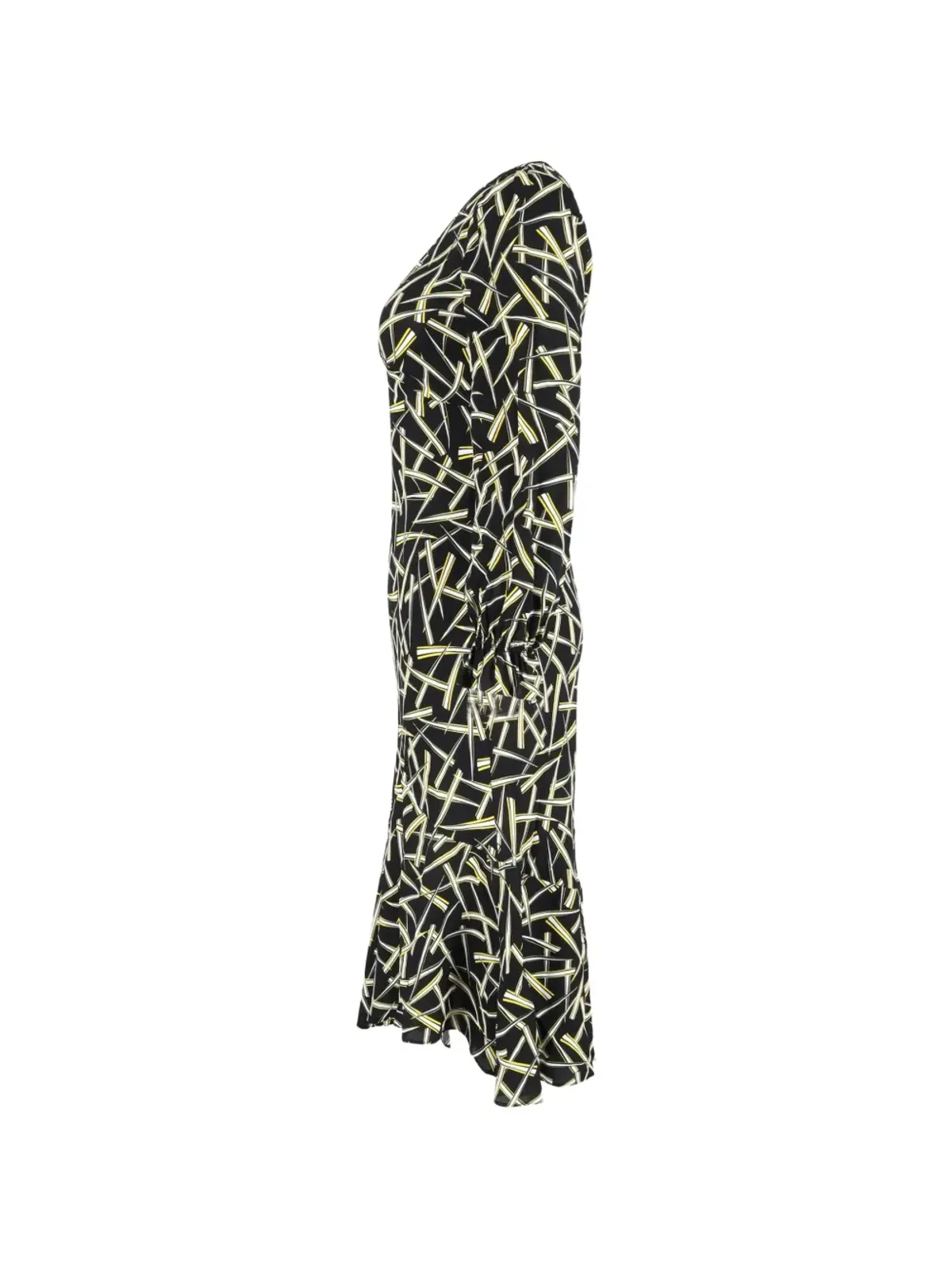 Diane Von Furstenberg Vintage 幾何学模様ミディドレス - ブラック - 画像3