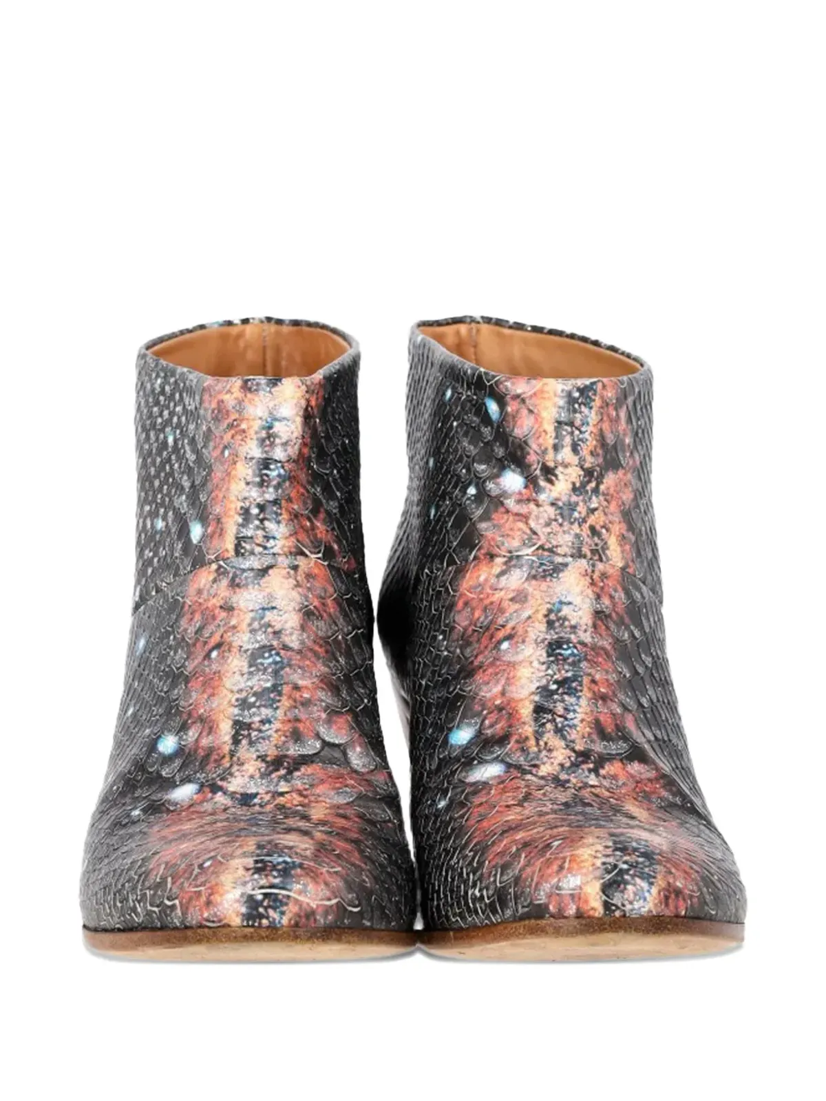 Maison Martin Margiela Pre-Owned 蛇柄エンボスブーツ - 画像3