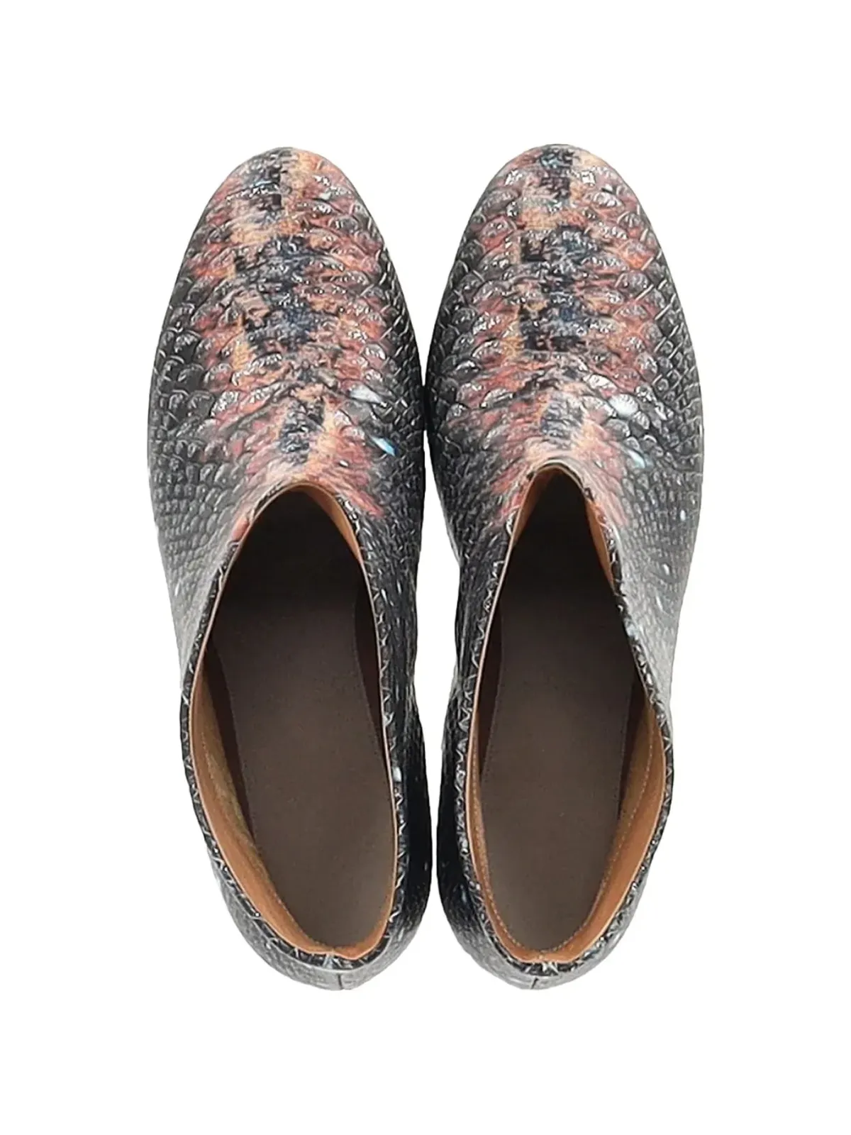 Maison Martin Margiela Pre-Owned 蛇柄エンボスブーツ - 画像4