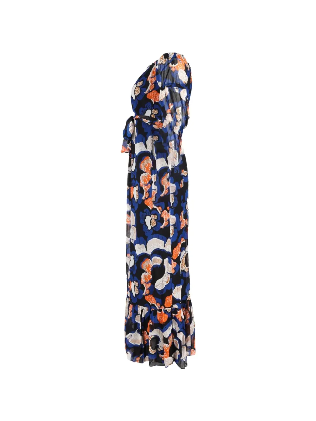 Diane Von Furstenberg Vintage Ashley オフショルダー ベルト付き ドレス - ブルー - 画像3