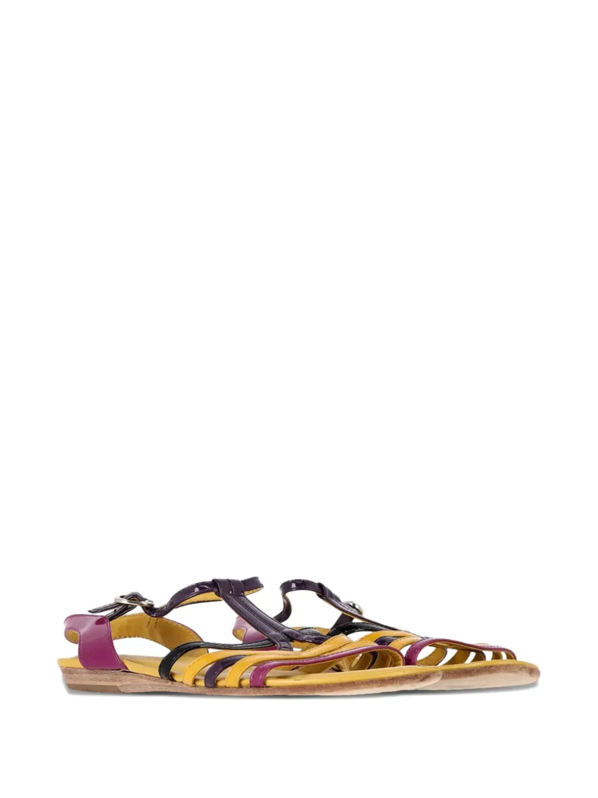 Tod's Vintage ストラップ付きパテントレザー フラットサンダル - 画像2