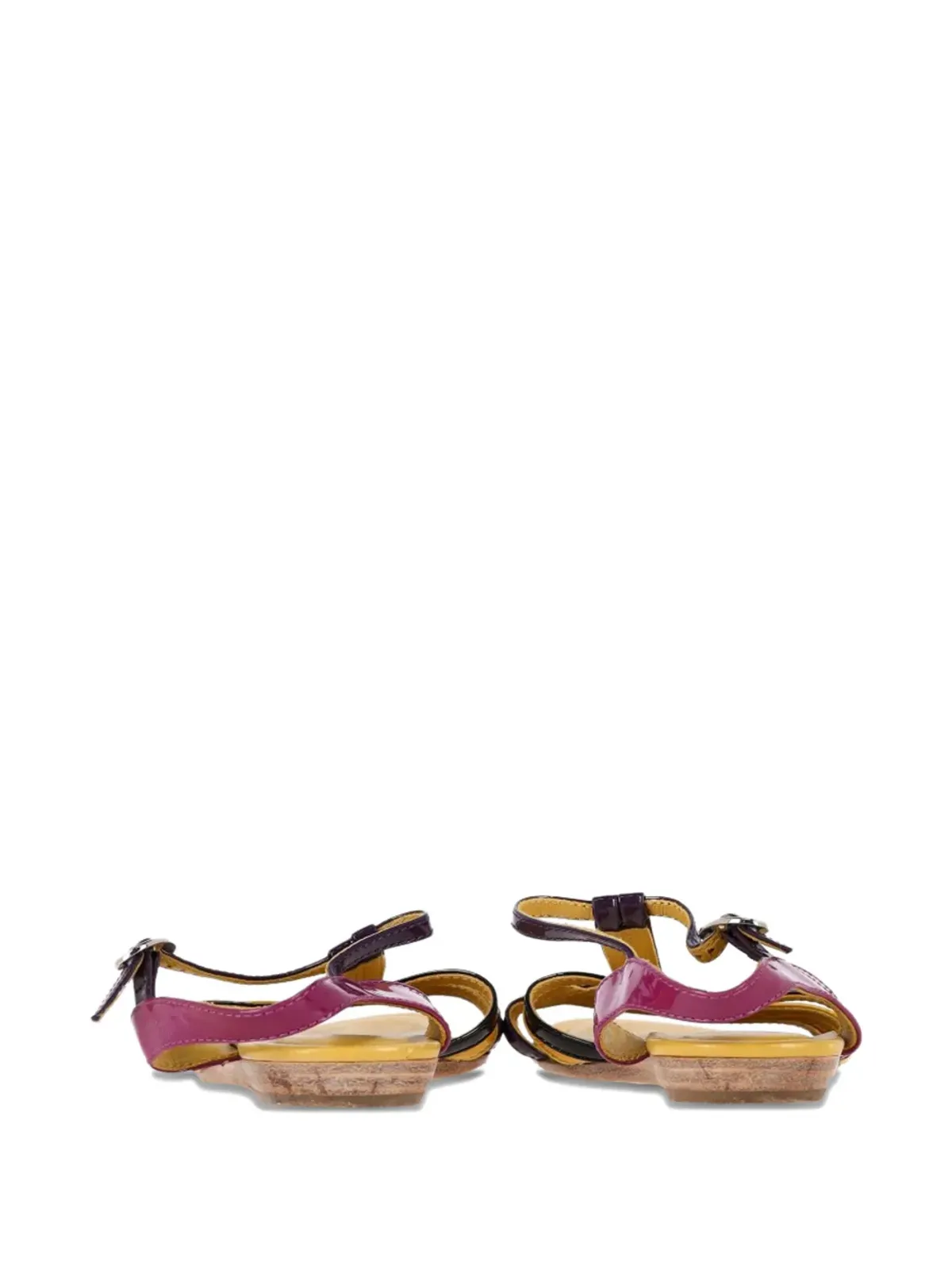 Tod's Vintage ストラップ付きパテントレザー フラットサンダル - 画像3