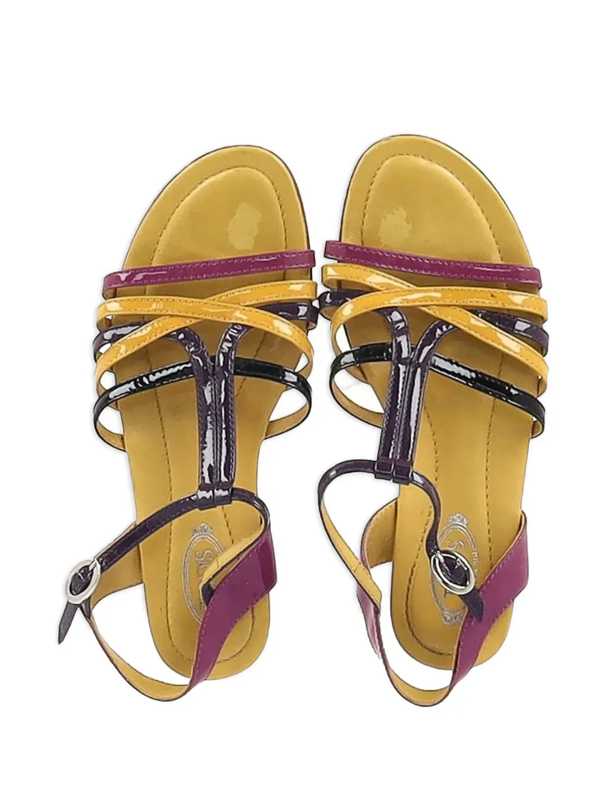 Tod's Vintage ストラップ付きパテントレザー フラットサンダル - 画像4