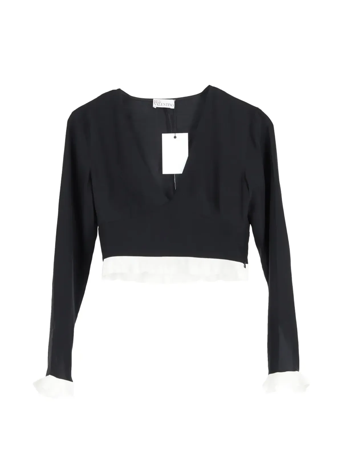 Red Valentino Vintage フリルヘムのクロップドトップ - 画像1
