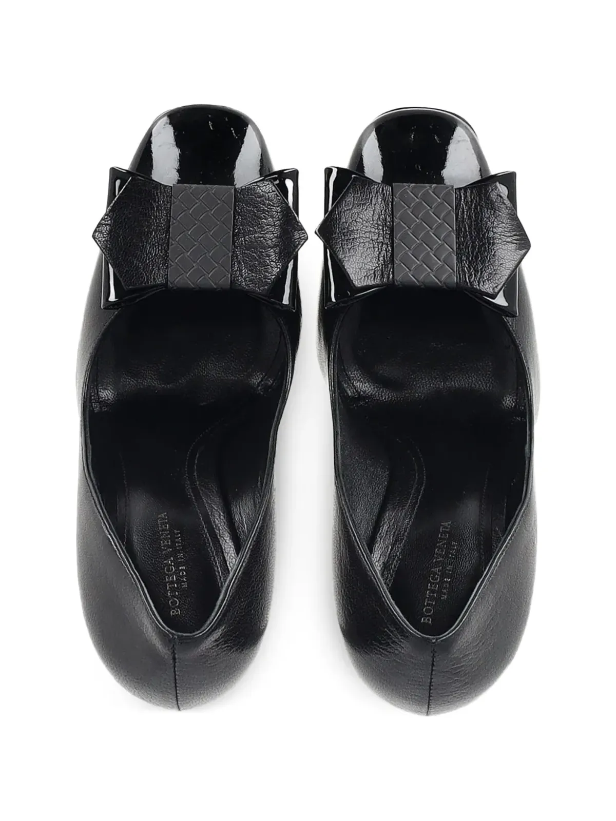 Bottega Veneta ビンテージ ボウディテール レザーパンプス - 画像4