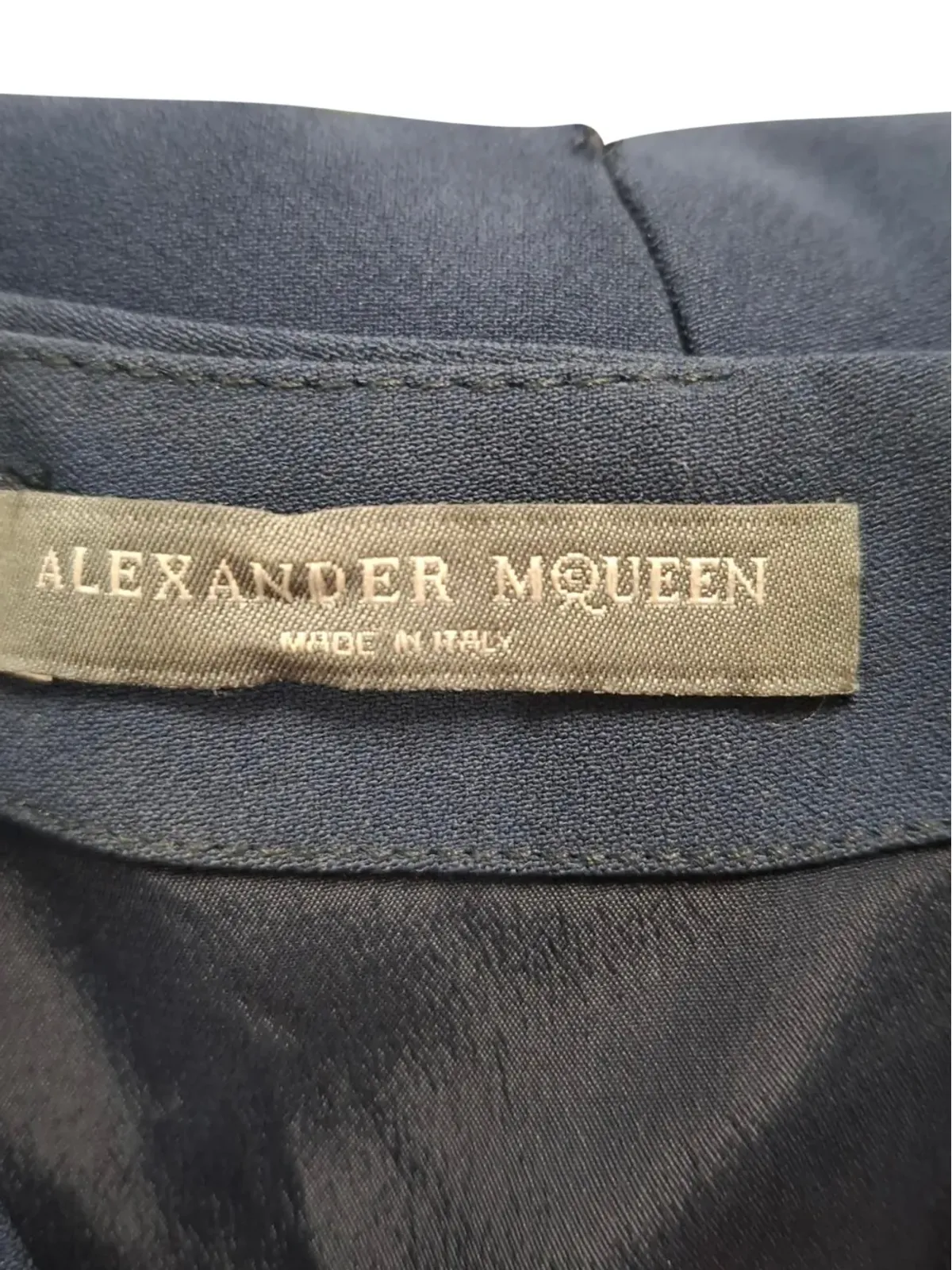 Alexander McQueen Pre-Owned Vネック ミディドレス - ブルー - 画像3