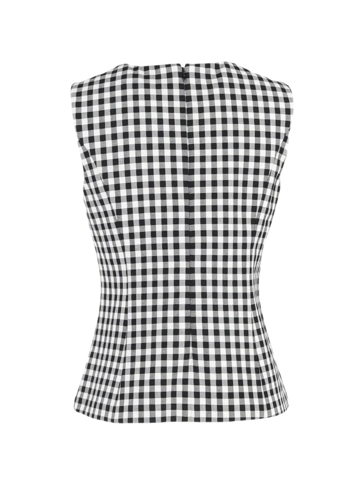 Diane Von Furstenberg Vintage ギンガムチェック ペプラムトップ - 画像2