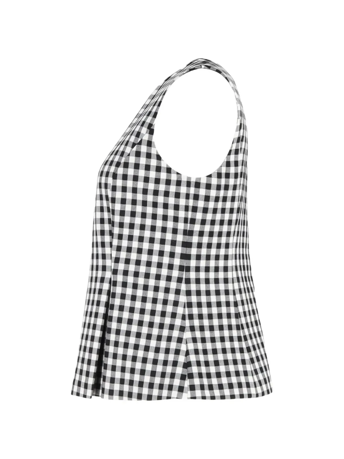 Diane Von Furstenberg Vintage ギンガムチェック ペプラムトップ - 画像3