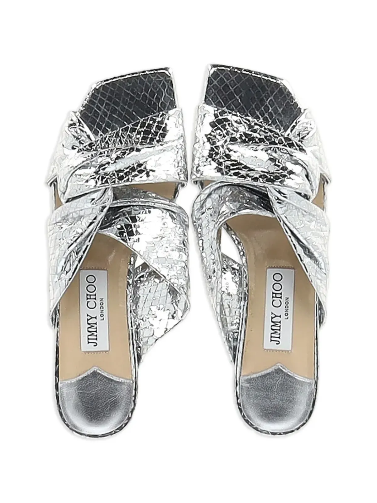 Jimmy Choo Vintage Narisa ノットスクエアサンダル - 画像4
