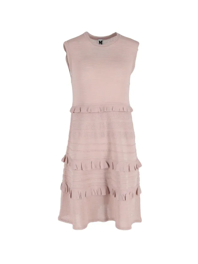 M Missoni Vintage M Missoni Vintage ティアードノースリーブドレス - ピンクの商品画像
