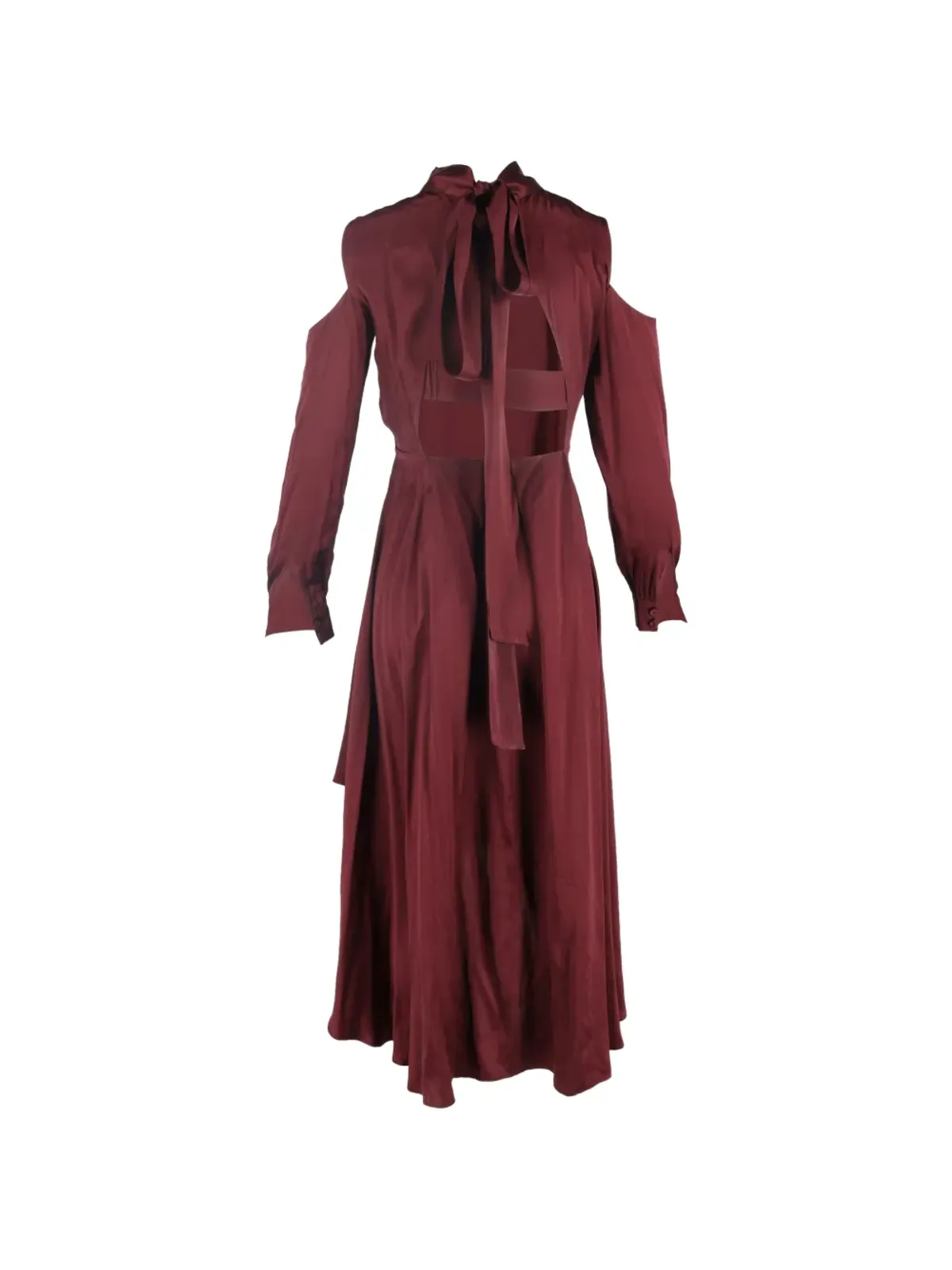 Diane Von Furstenberg Vintage アシンメトリックカットアウトシルクドレス - レッド - 画像2