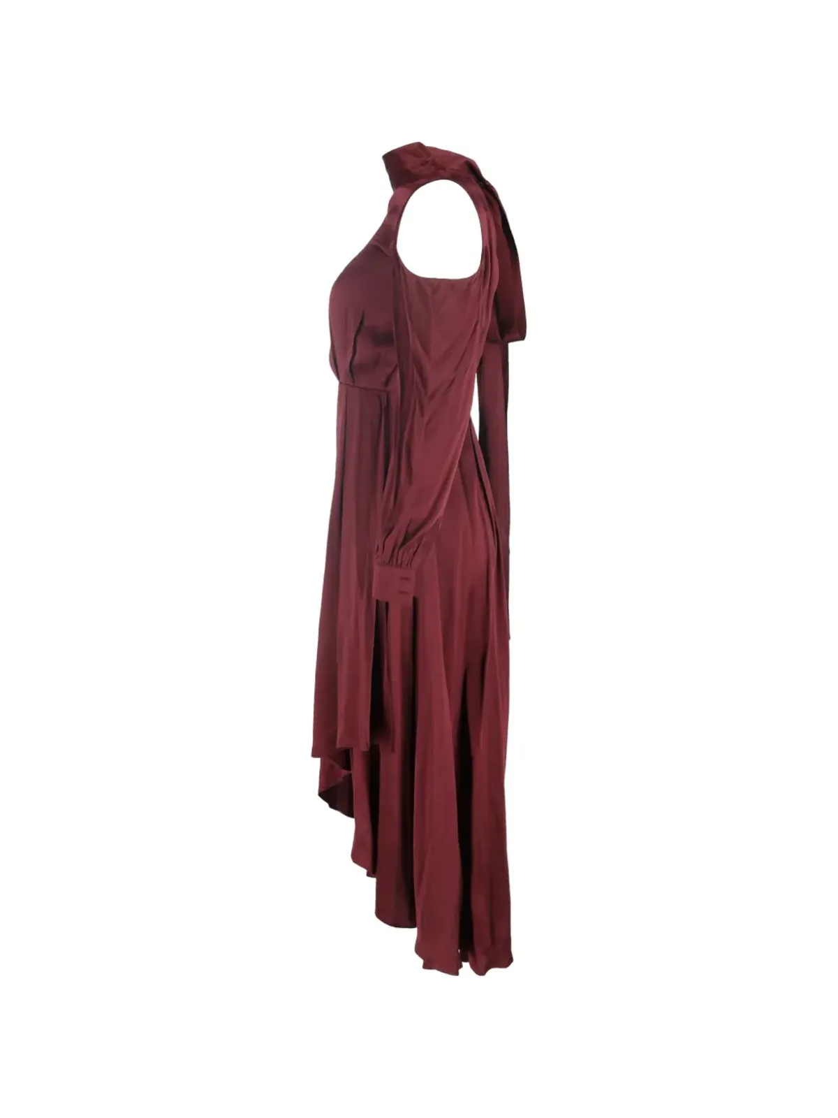 Diane Von Furstenberg Vintage アシンメトリックカットアウトシルクドレス - レッド - 画像3