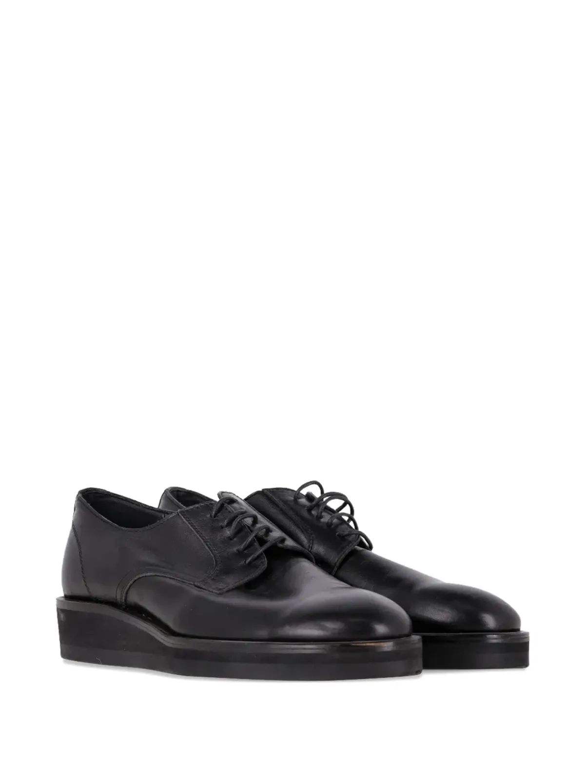 Yohji Yamamoto Pre-Owned レースアップレザー ダービーシューズ - 画像2