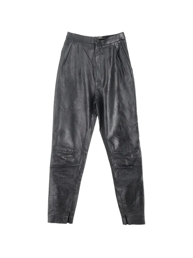 Saint Laurent Pre-Owned Saint Laurent Pre-Owned レザー テーパードパンツの商品画像