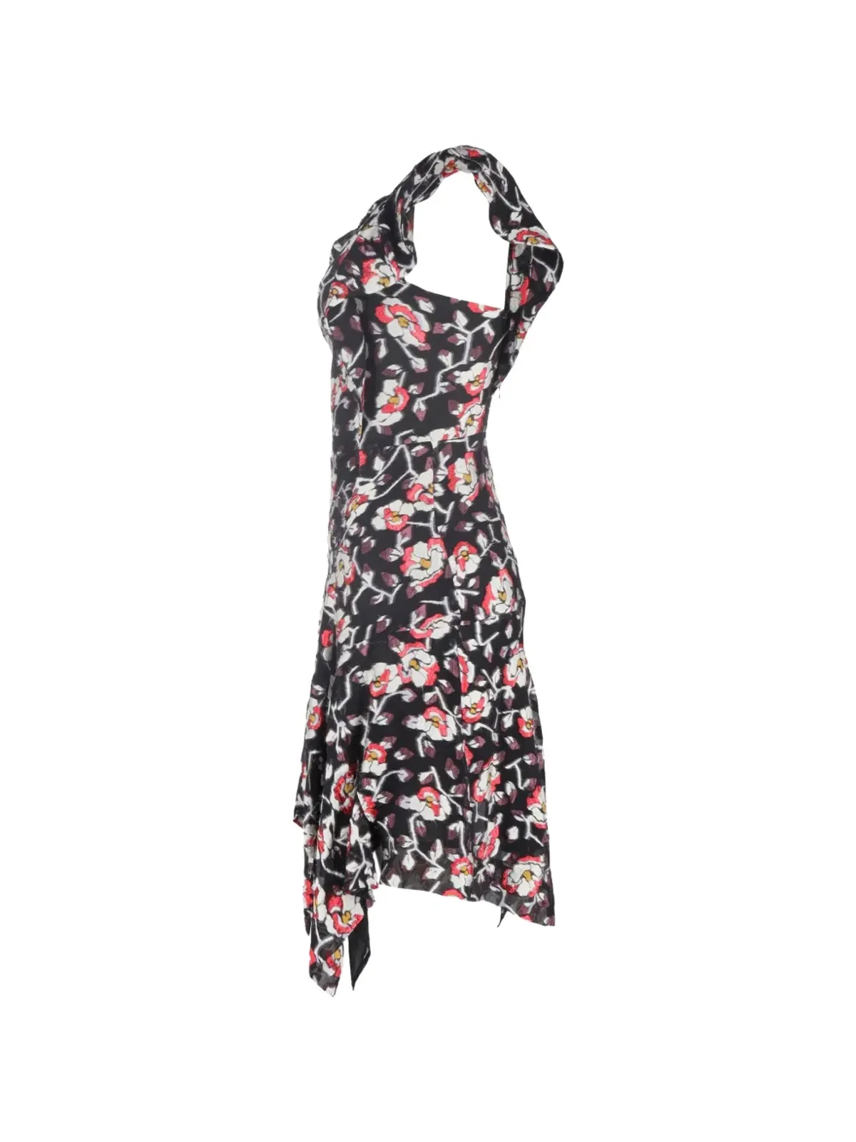 Isabel Marant Vintage ワンショルダー花柄プリント ミニドレス - 画像2