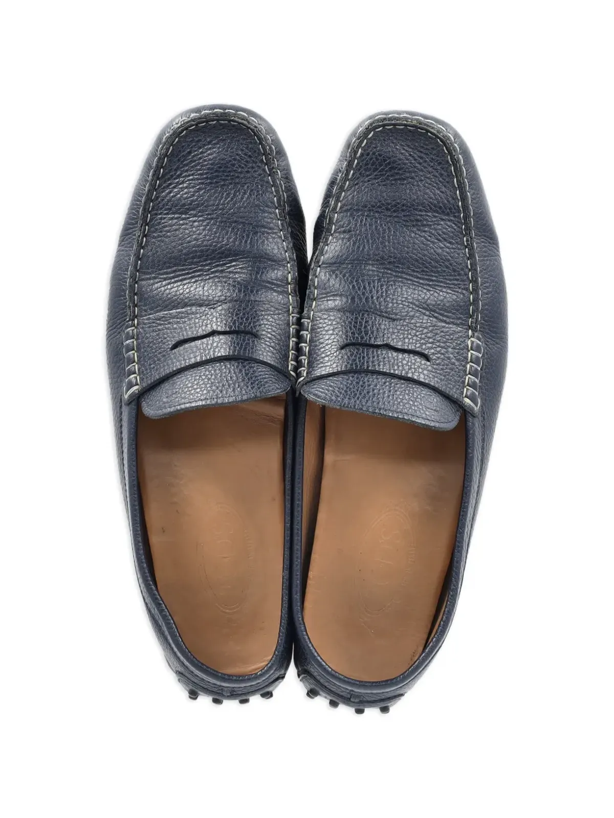 Tod's Vintage ブルー レザー ローファー - 画像3