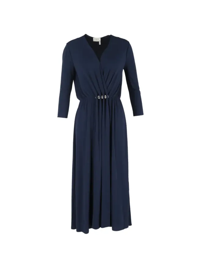 Lanvin Pre-Owned Lanvin Pre-Owned Vネック長袖ミディドレスの商品画像