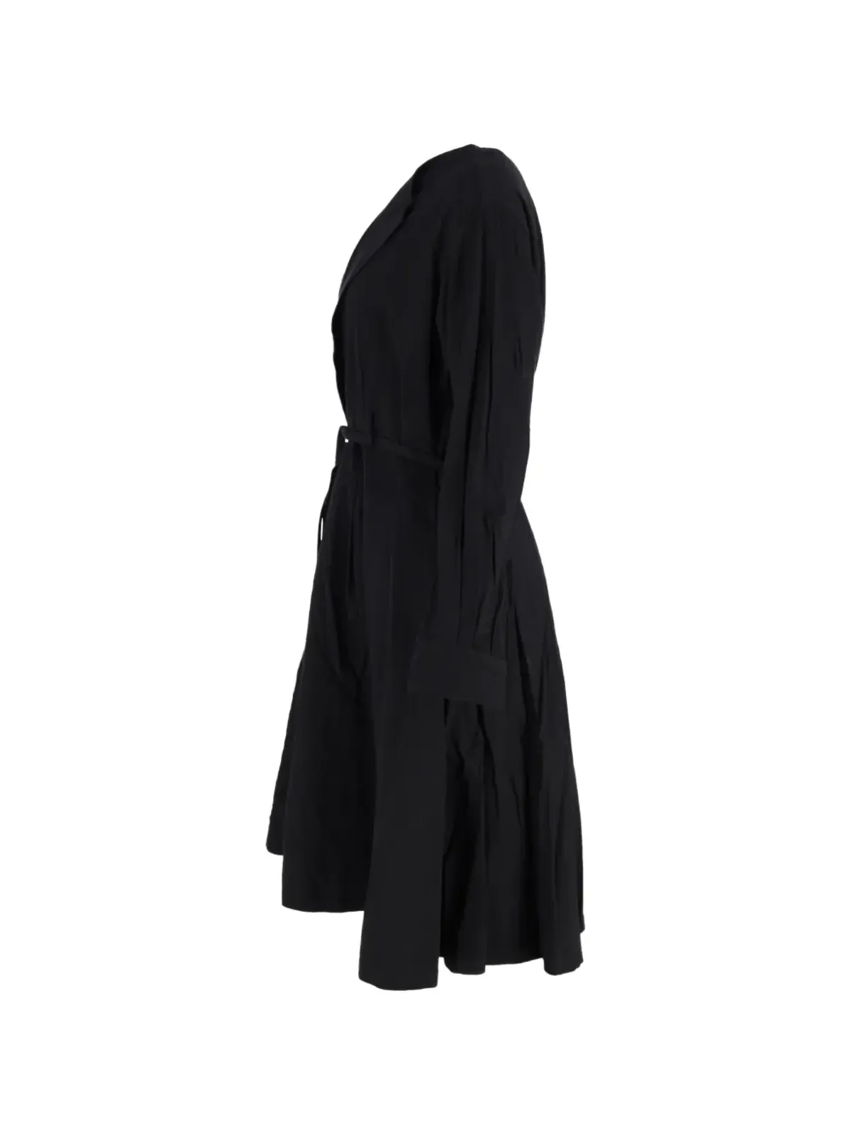 Yohji Yamamoto Pre-Owned layered wrap midi dress - Black - 画像3