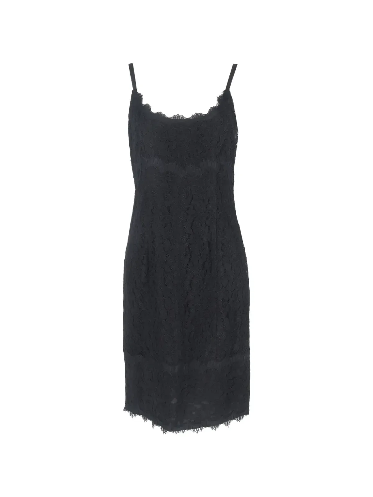 Diane Von Furstenberg Vintage オリビア レース スリップドレス ブラック - 画像1