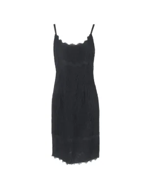 Diane Von Furstenberg Vintage オリビア レース スリップドレス ブラック - サムネイル1