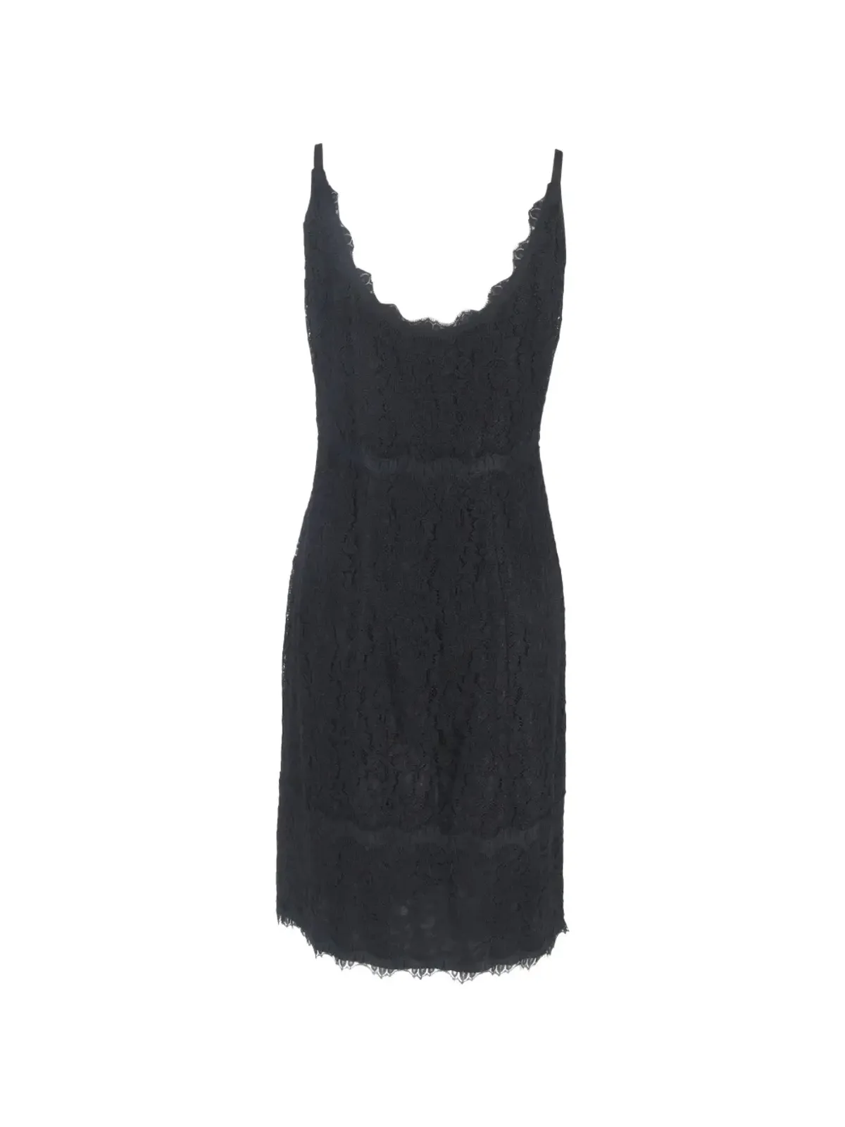 Diane Von Furstenberg Vintage オリビア レース スリップドレス ブラック - 画像2