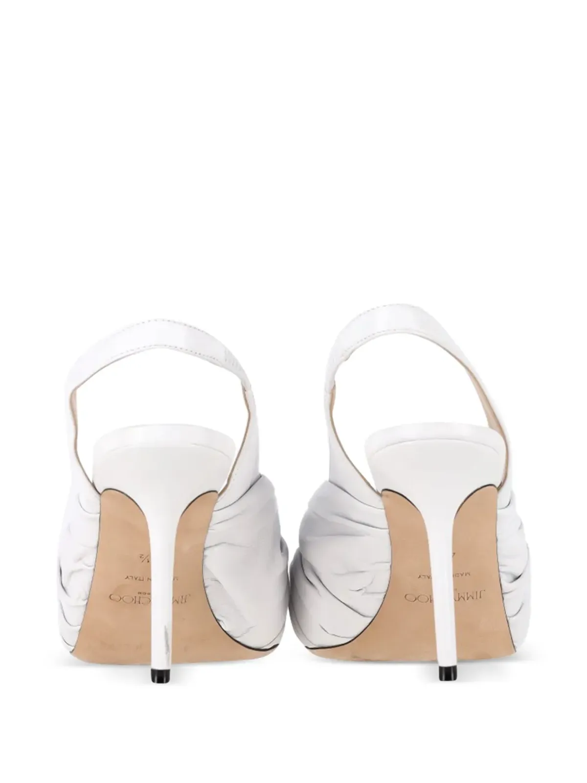 Jimmy Choo Vintage アナベル ノット付き ポインテッド・スリングバック・パンプス - White - 画像2