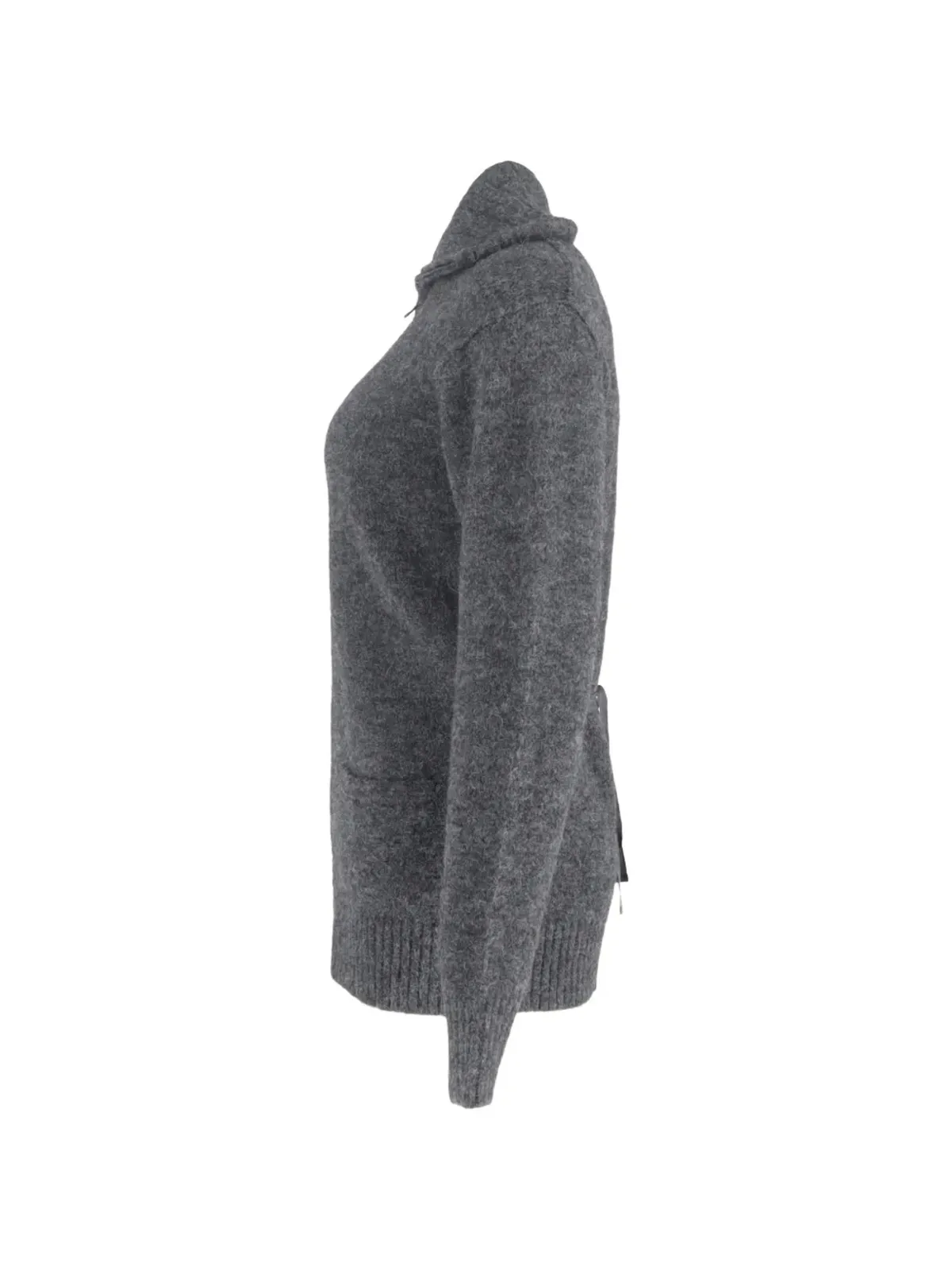 Isabel Marant Vintage ジップ付きリブ編みカーディガン - グレー - 画像3