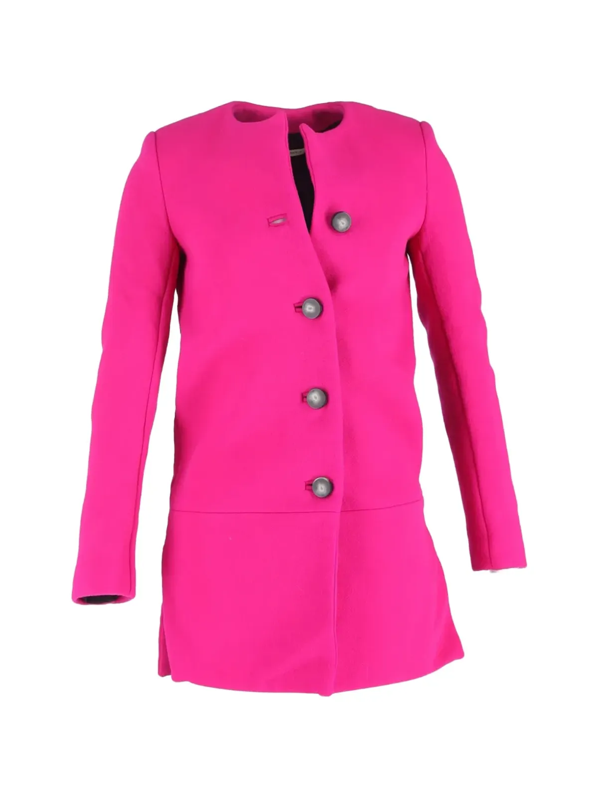 Balenciaga Pre-Owned single-breasted wool coat - Pink - 画像1