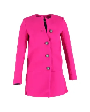 Balenciaga Pre-Owned single-breasted wool coat - Pink - サムネイル1