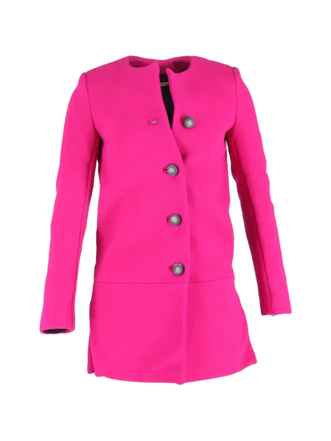 Balenciaga Pre-Owned Balenciaga Pre-Owned single-breasted wool coat - Pinkの商品画像