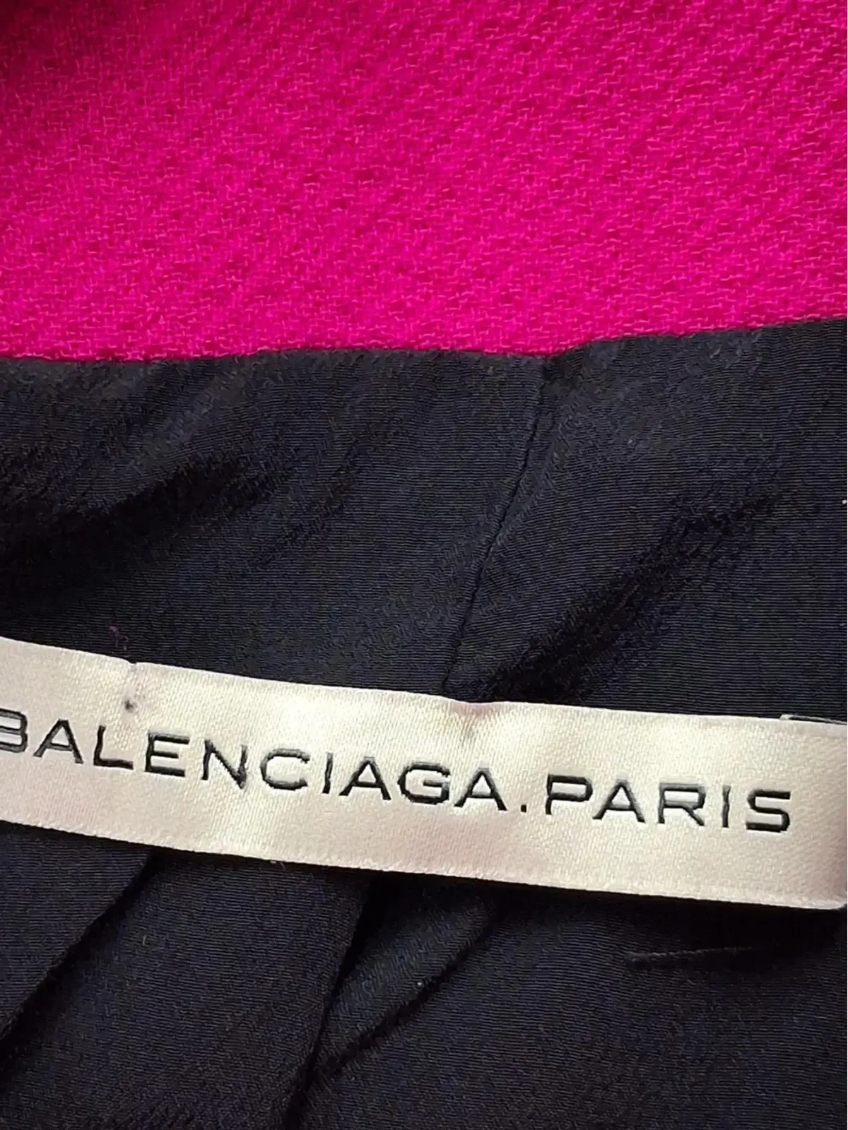 Balenciaga Pre-Owned single-breasted wool coat - Pink - 画像4
