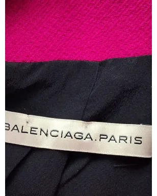 Balenciaga Pre-Owned single-breasted wool coat - Pink - サムネイル4