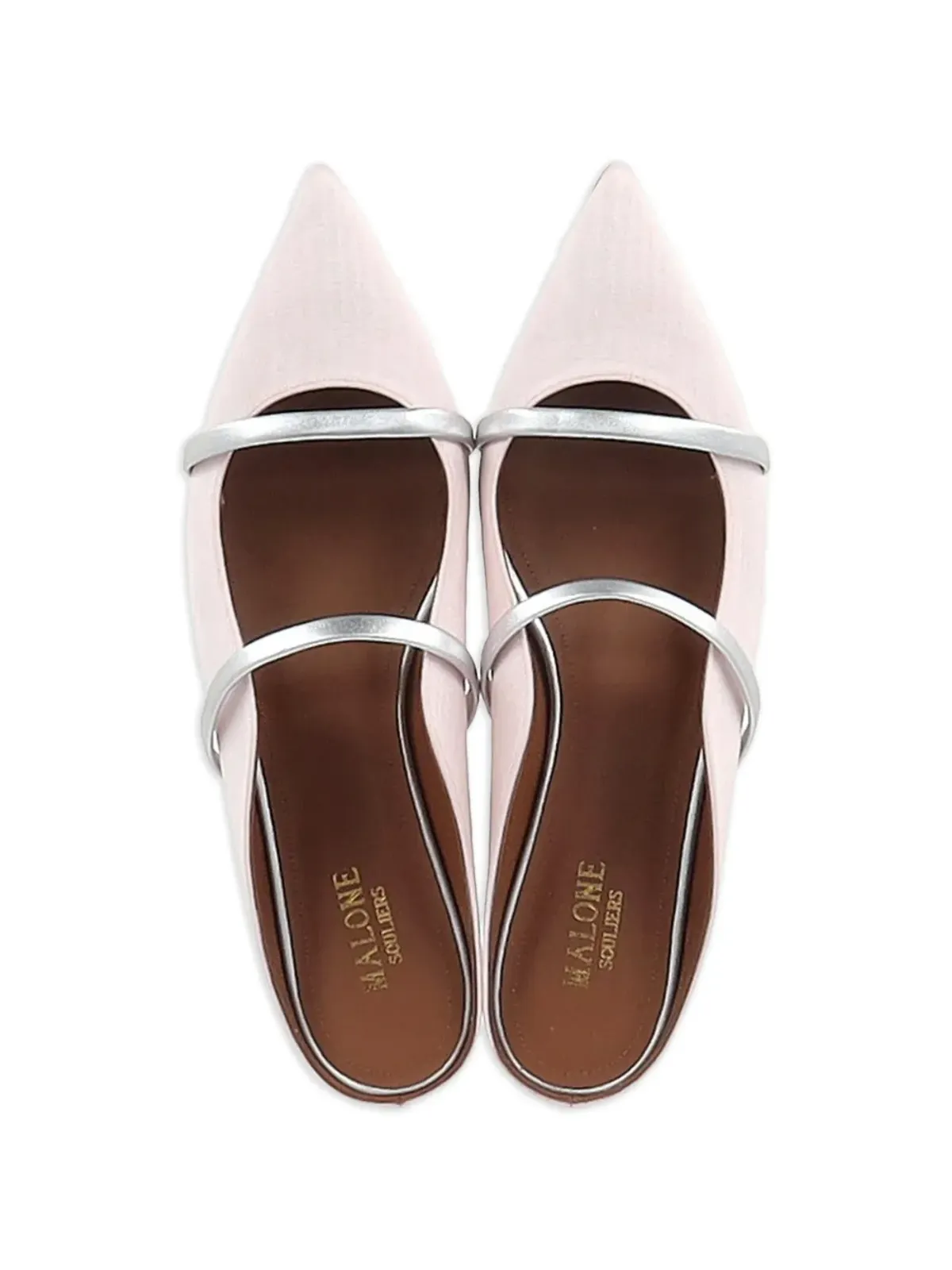Malone Souliers Maureen サテン・コントラストストラップミュール - ピンク - 画像4