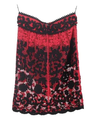 Dolce & Gabbana Pre-Owned レースディテールスカート - レッド - サムネイル2