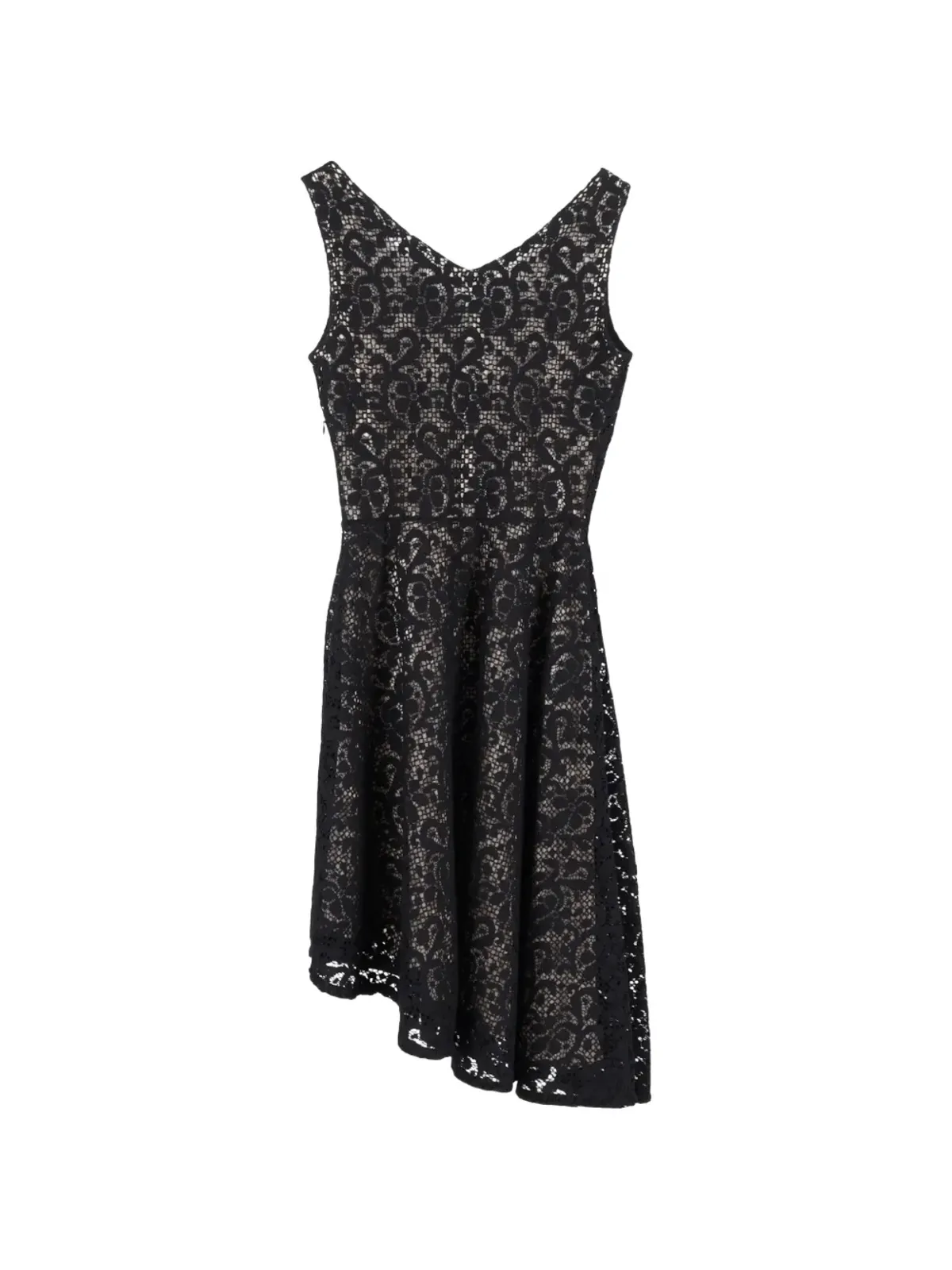 Christian Dior Pre-Owned アシンメトリック レースドレス ブラック - 画像2