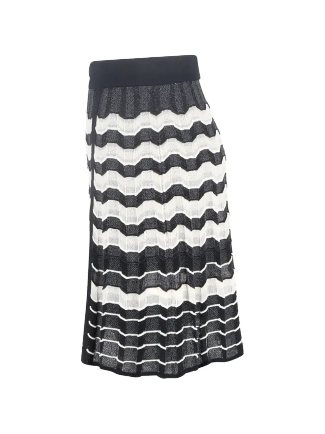 M Missoni Vintage M Missoni Vintage チェボン柄エラスティックウエストミディスカートの商品画像