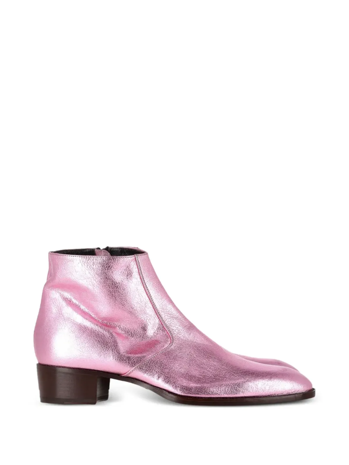 Saint Laurent Pre-Owned アーモンドトゥ アンクルブーツ - 画像1