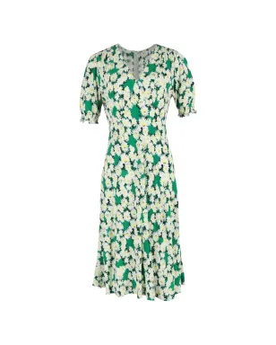 Diane Von Furstenberg Vintage デイジープリント ミディドレス - サムネイル1