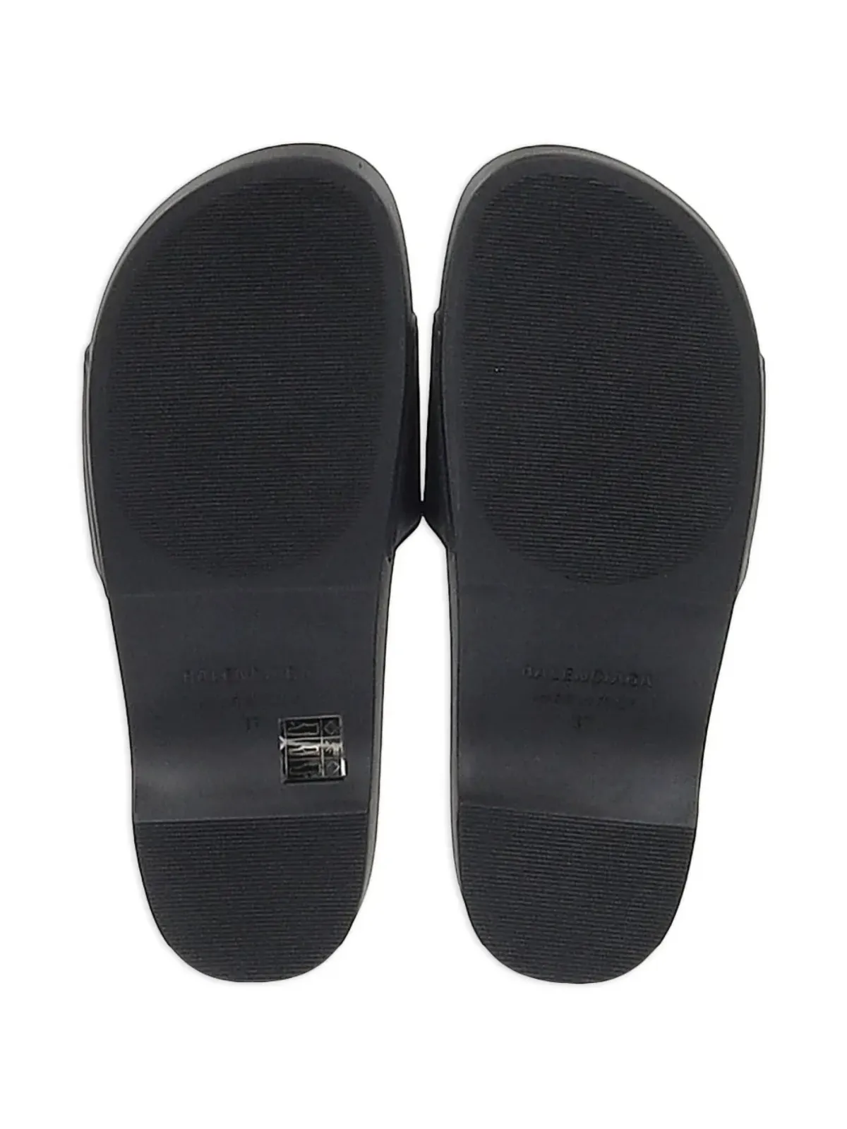 Balenciaga Pre-Owned ロゴモールドフットベッド・スライド - 画像5