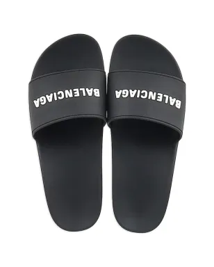 Balenciaga Pre-Owned ロゴモールドフットベッド・スライド - サムネイル3