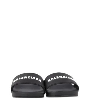 Balenciaga Pre-Owned ロゴモールドフットベッド・スライド - サムネイル4