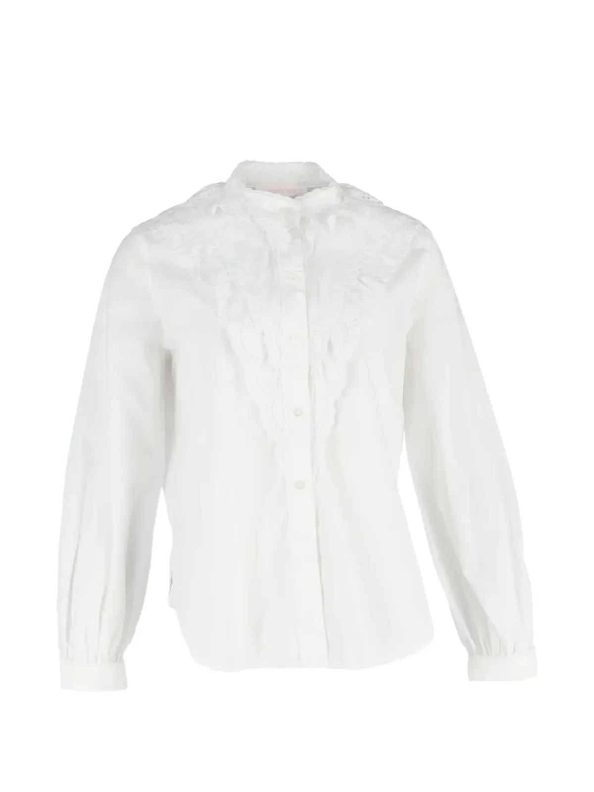 Chloé Vintage ブロderie-anglaise フリルシャツ - 画像1