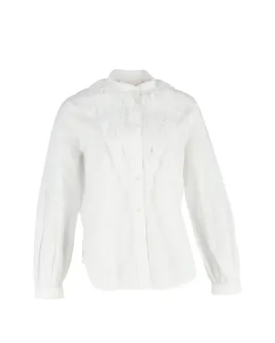 Chloé Vintage ブロderie-anglaise フリルシャツ - サムネイル1