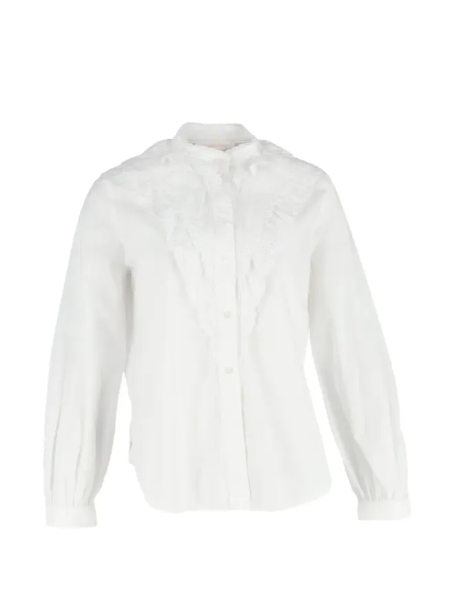 Chloé Vintage Chloé Vintage ブロderie-anglaise フリルシャツの商品画像