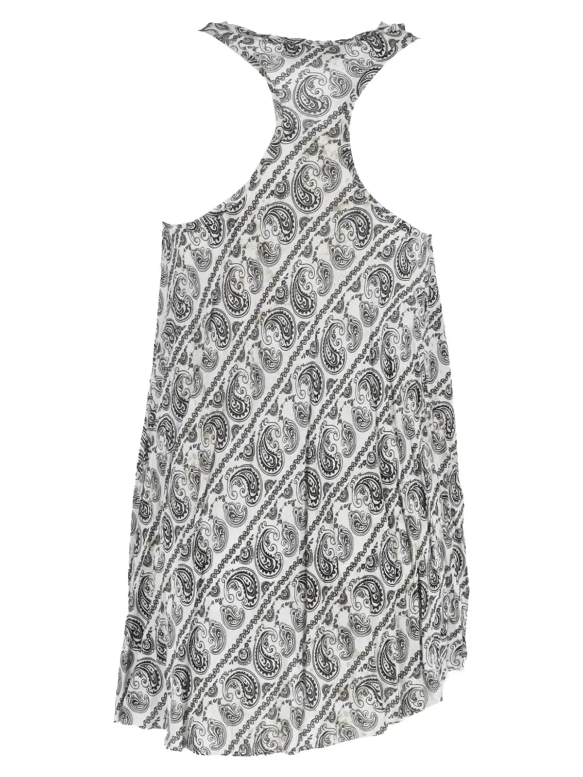 Balmain ビンテージ paisley-print asymmetric top - White - 画像2