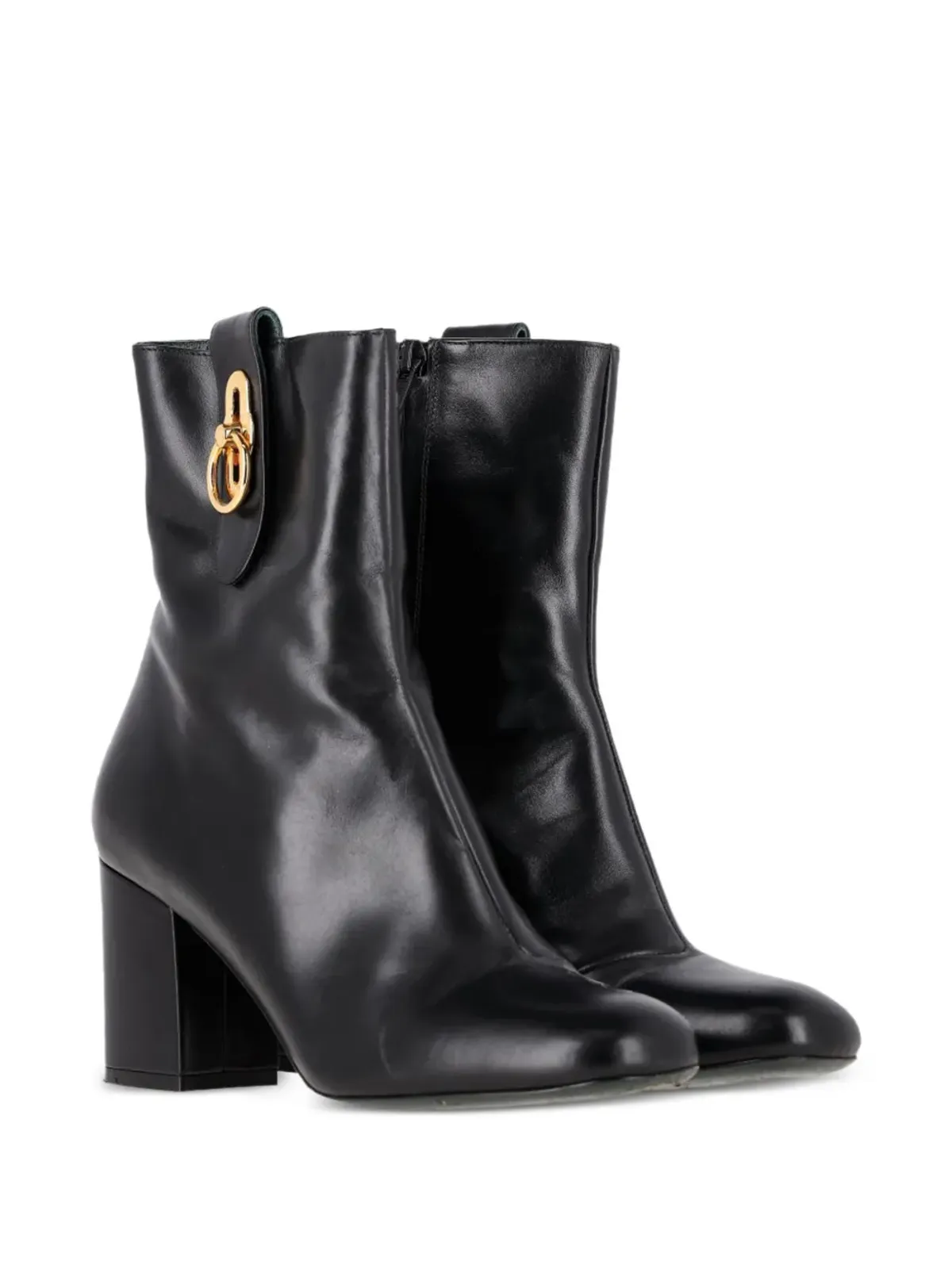 Mulberry Pre-Owned スクエアトゥ ハイヒール アンクルブーツ - 画像2
